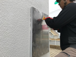 つくば市周辺　郵便局看板　板面交換