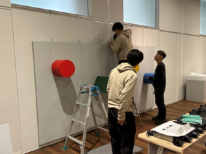 土浦市　お花の展示会　設営しました