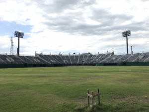 土浦市　川口運動公園野球場ペイントサイン②