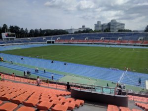 東京都駒沢オリンピック公園でコンテンツ制作のための撮影