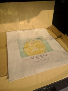 茨城県石岡市　梨の収穫時期ですね…梨のエコバッグを製作しました。