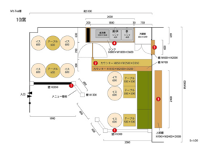 石岡市カフェ店舗内装企画設計デザイン（その3）