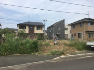 つくば市　分譲地除草作業