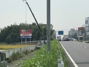下妻市地区　野立看板制作